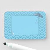 Porte-nom Baby shower Boy Bird & Umbrella (En situation)