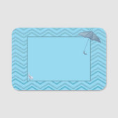 Porte-nom Baby shower Boy Bird & Umbrella (Devant)
