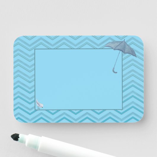 Porte-nom Baby shower Boy Bird & Umbrella (En situation)