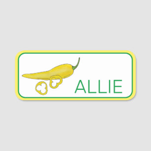 Porte-nom Bagues de poivre jaune doux à la banane Ferme végé