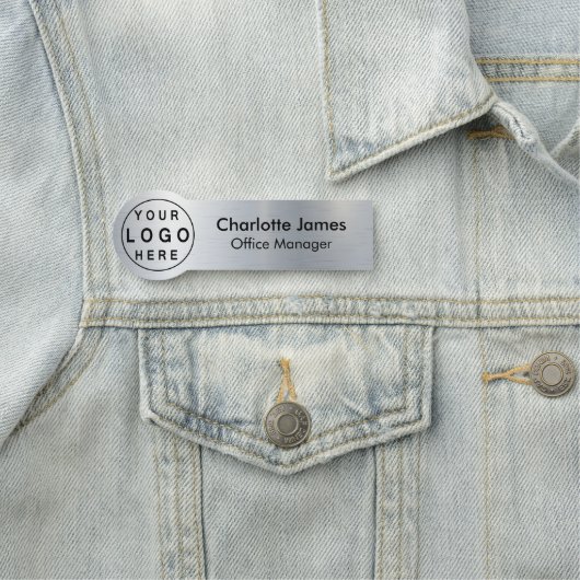 Porte-nom Balise avec logo (En situation)