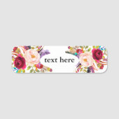 Porte-nom balise boho floral Classic Name (Devant)