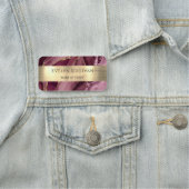 Porte-nom Balise Burgundy Agate Gold Foil (En situation)