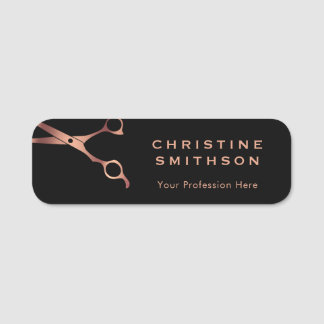 Porte-nom Balise de logo, de nom et de titre Classy Black Na