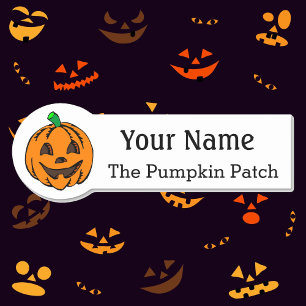 Porte-nom Balise de nom avec Citrouille Halloween Balise de