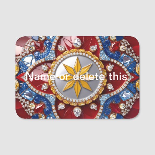 Porte-nom Balise de nom avec couleurs Colombie (Devant)