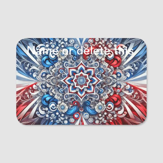 Porte-nom Balise de nom avec couleurs françaises (Devant)