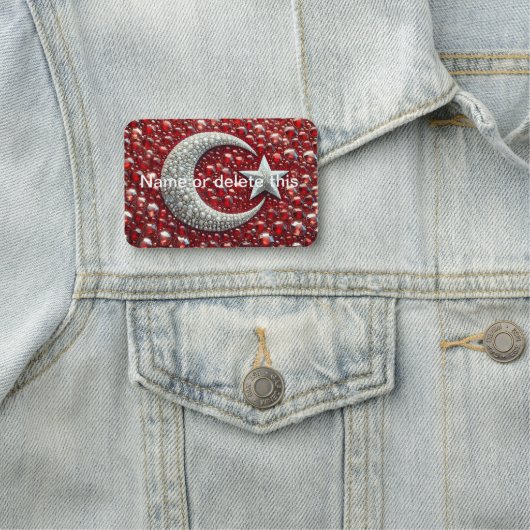 Porte-nom Balise de nom avec des couleurs turques (En situation)