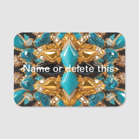 Porte-nom Balise de nom avec les couleurs Bahamas (Devant)