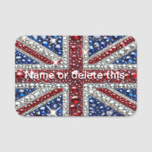 Porte-nom Balise de nom avec les couleurs britanniques (Devant)