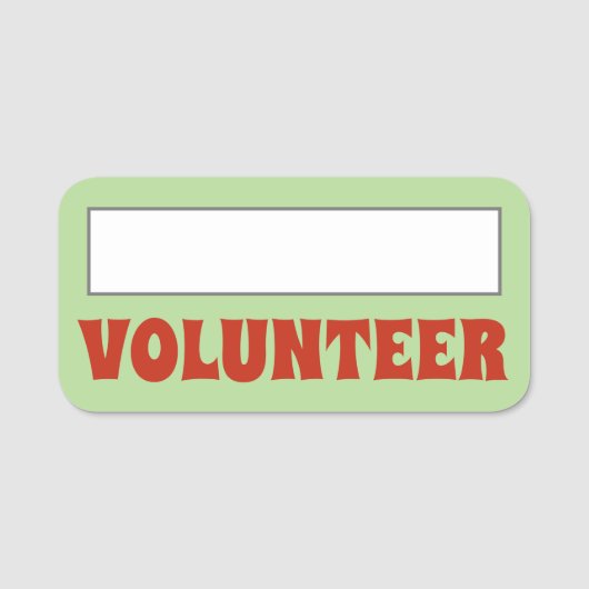 Porte-nom Balise de nom "BÉNÉVOLE" (Devant)