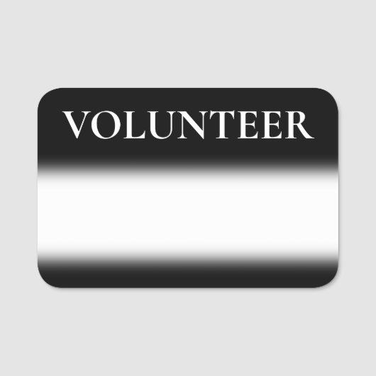 Porte-nom Balise de nom "BÉNÉVOLE", nostalgique (Devant)