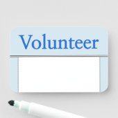 Porte-nom Balise de nom "Bénévole" propre et respectable (En situation)