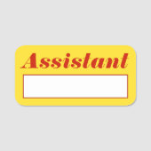 Porte-nom Balise de nom Bold, Eyecatching "Assistant" (Devant)