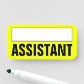 Porte-nom Balise de nom Bold, Eyecatching "ASSISTANT" (En situation)