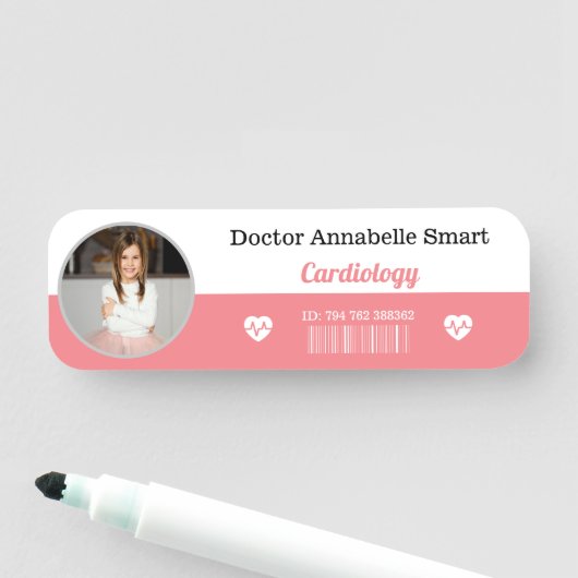 Porte-nom Balise de nom classique (En situation)