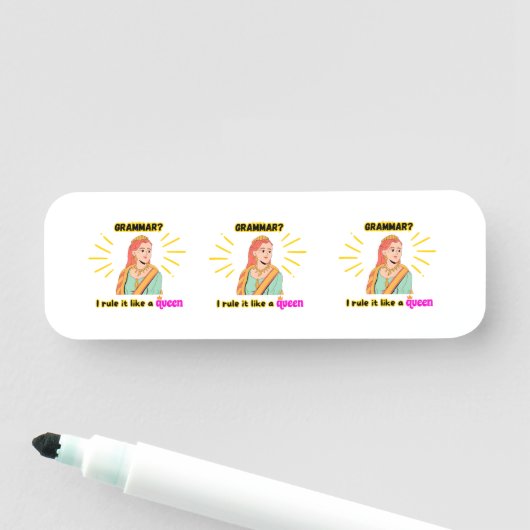 Porte-nom Balise de nom classique (En situation)