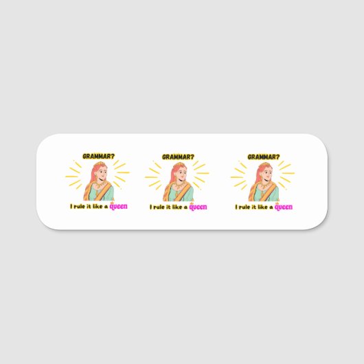 Porte-nom Balise de nom classique (Devant)