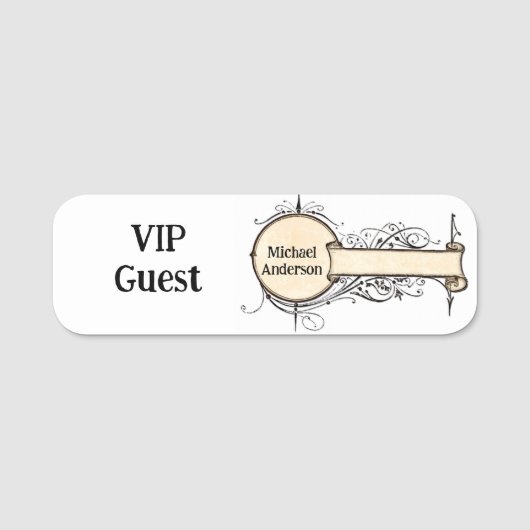 Porte-nom Balise de nom classique (Devant)