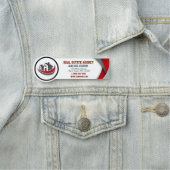 Porte-nom Balise de nom classique Agence immobilière personn (En situation)