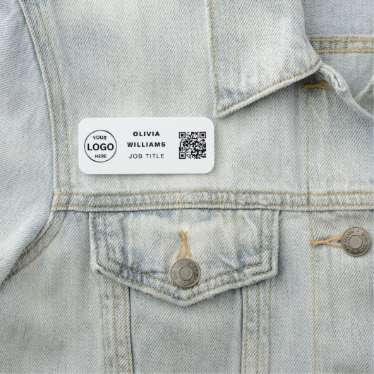 Porte-nom Balise de nom classique simple Qr Code Business Lo (En situation)