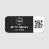 Porte-nom Balise de nom classique simple Qr Code Business Lo (Devant)