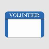 Porte-nom Balise de nom Conservateur, Dapper "VOLUNTEER" (Devant)