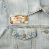 Porte-nom Balise de nom d'aquarelle or Brown (En situation)