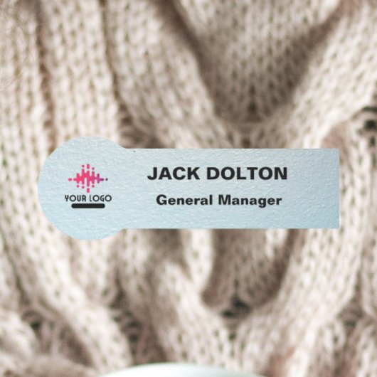 Porte-nom Balise de nom d'argent du logo personnalisé pour l