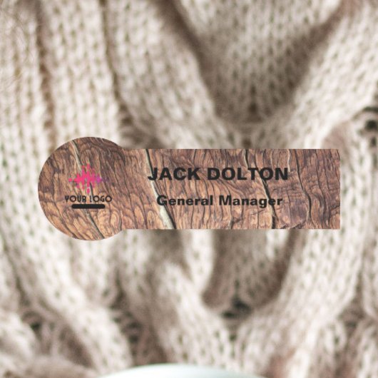 Porte-nom Balise de nom d'argent du logo personnalisé pour l