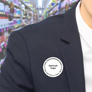 Porte-nom Balise de nom de forme ronde blanche de marque com