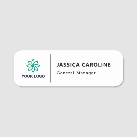 Porte-nom Balise de nom de la broche personnalisée de l'empl (Devant)