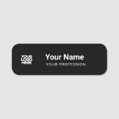 Porte-nom Balise de nom de la broche personnalisée de l'empl (Devant)