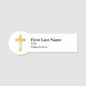 Porte-nom Balise de nom de la Croix d'or Christian (Devant)