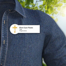 Balise de nom de la Croix d'or Christian