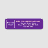 Porte-nom Balise de nom de la marque commerciale Purple Long (Devant)