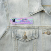 Porte-nom Balise de nom de la torche Iridescente du logo de (En situation)