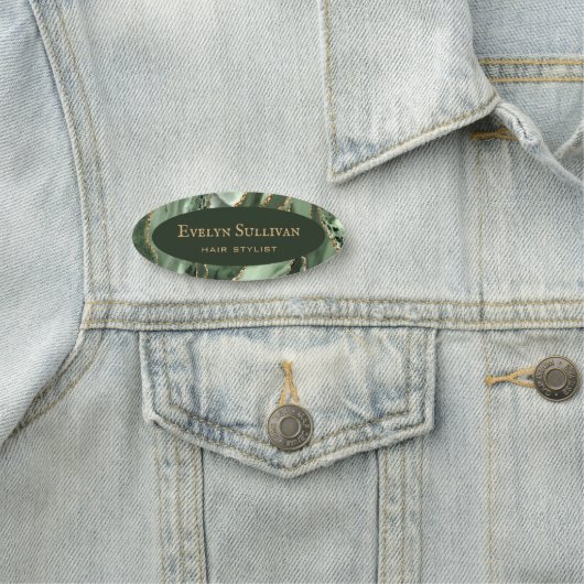 Porte-nom Balise de nom de l'agate verte Sage (En situation)