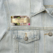 Porte-nom Balise de nom de l'aquarelle rose verte (En situation)