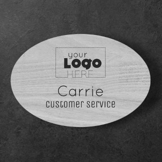Porte-nom Balise de nom de l'employé du logo personnalisé Gr