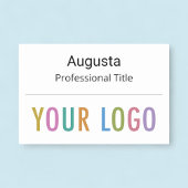 Porte-nom Balise de nom de l'employé Logo d'entreprise perso