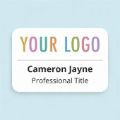 Porte-nom Balise de nom de l'employé magnétique avec logo de