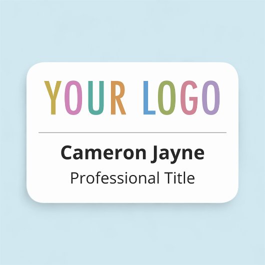 Porte-nom Balise de nom de l'employé magnétique avec logo de