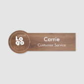 Porte-nom Balise de nom de l'employé pour le logo de l'entre (Devant)