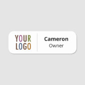 Porte-nom Balise de nom de l'épingle de sécurité ou magnétiq (Devant)