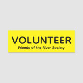 Porte-nom Balise de nom de l'insigne volontaire jaune (Devant)