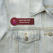 Porte-nom Balise de nom de logo personnalisé pour les employ (En situation)