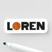 Porte-nom Balise de nom de Loren Basketball (En situation)