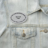 Porte-nom Balise de nom de marque commerciale Grey Oval (En situation)