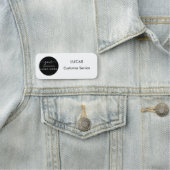 Porte-nom Balise de nom de votre logo brossé métal métalliqu (En situation)